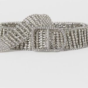 H&M belt rhinestone xs mint